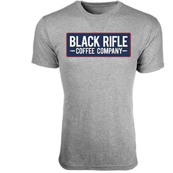Men's Black Rifle Coffee Company Coffee RWB Bullet Logo T-Shirt Small Heather Grey