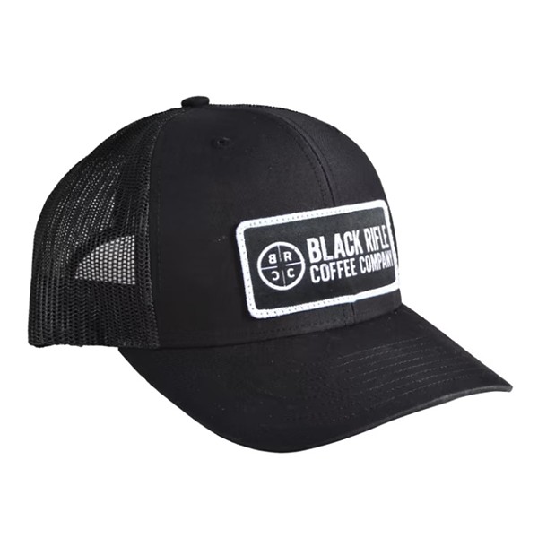 Men's Black Rifle Coffee Company BRCC Company Logo Patch Hunting Adjustable Hat One Size White/Black