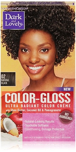 Dark and Lovely Color-Gloss Ultra Radiant Color Creme, Natural Black 1.0 Ea(pack of 6)