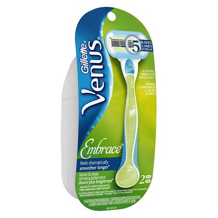 Gillette Venus Embrace Razor System Blue/Green 1.0 Ea(pack of 2)