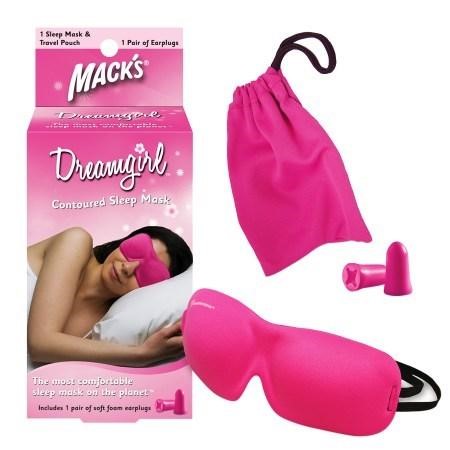 Mack's Dreamgirl Contoured Sleep Mask with Soft Foam Earplugs Pink 1.0 Ea(pack of 6)