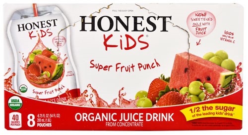 Honest Beverages Honest Kids® Organic Juice Drink Superfruit Punch - 8 Pouches Pack of 2