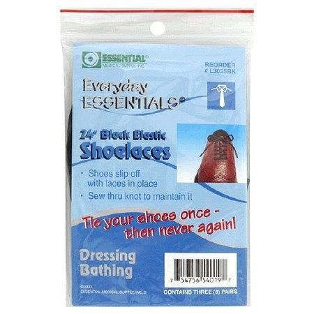 Essential Medical Everyday Essentials Elastic Shoelaces 1.0 Ea.(pack of 4)