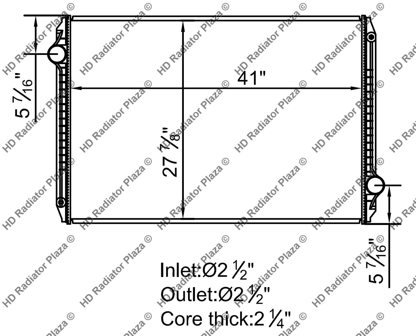 Radiator for International 2554 2674 4400 4700LP 4800 4900 5500 7000 9400i SBA thumbnail