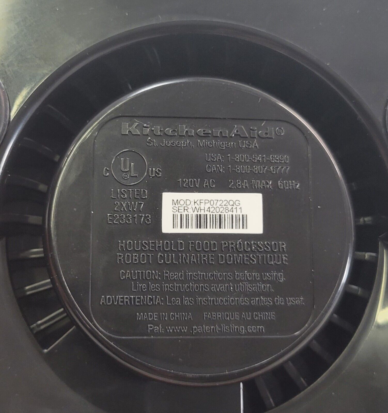 *MSC) KitchenAid KFP0722QG  ExactSlice 7-Cup Food Processor - Liquid Graphite thumbnail