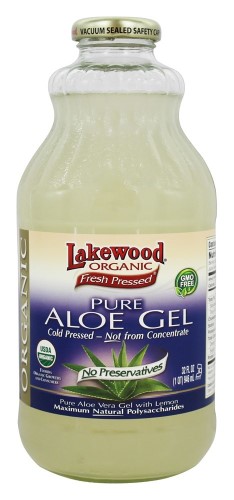 Lakewood Organic - Organic Pure Aloe Gel Juice - 32 Oz(pack of 2)