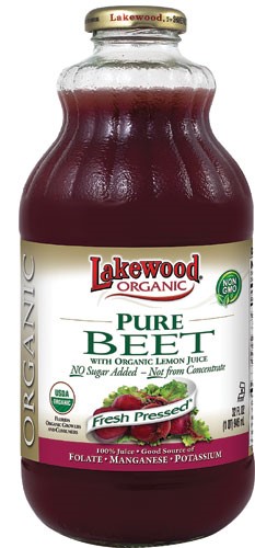 Lakewood Organic Pure Beet with Organic Lemon Juice - 32 Fl Oz Pack of 12