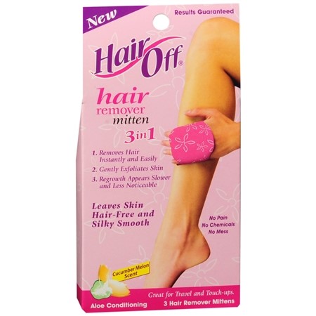 Hair Off Hair Remover Mitten, 3-in-1 1.0 Ea(pack of 12)