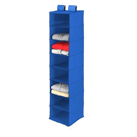 Honey Can Do 8 Shelf Hanging Organizer, Polyester Blue 1.0 Ea(pack of 2)