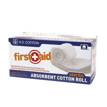 First Aid Sterile Absorbent Cotton Roll 0.5 Oz(pack of 12)