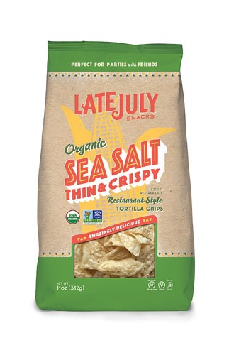 Late July Snacks Organic Tortilla Chips Gluten Free Sea Salt - 11 Oz