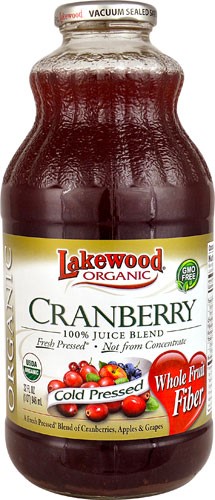 Lakewood Organic Cold Pressed Juice Blend Cranberry - 32 Fl Oz Pack of 4