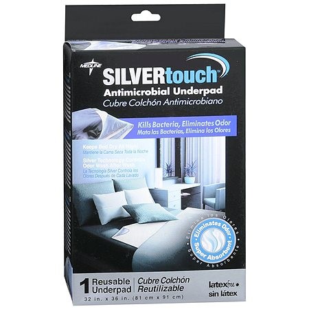Medline Silvertouch Antimicrobial Underpad 32 in. X 36 in. 1.0 Ea