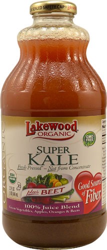 Lakewood Organic Juice Blend Super Kale Plus Beet -- 32 Fl Oz Pack of 12