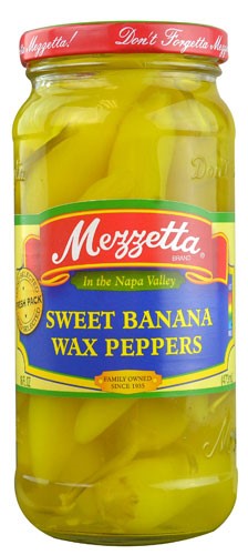 Mezzetta Sweet Banana Wax Peppers - 16 Oz Pack of 12