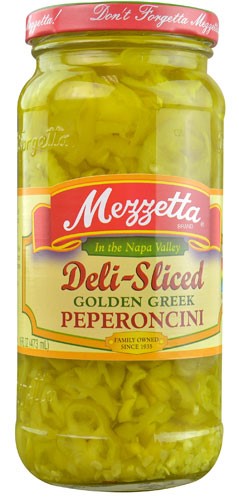 Mezzetta Deli-Sliced Golden Greek Peperoncini - 16 Fl Oz Pack of 12