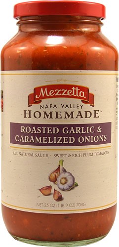 Mezzetta Napa Valley Homemade™ Pasta Sauce Roasted Garlic & Caramelized Onions - 25 Oz Pack of 4