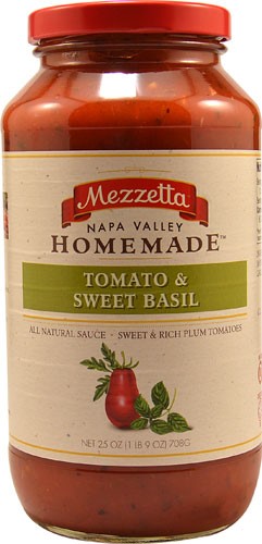 Mezzetta Napa Valley Homemade™ Pasta Sauce Tomato & Sweet Basil - 25 Oz Pack of 12