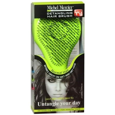 Michel Mercier Professional Detangling Hair Brush Normal Green 1.0 Ea(pack of 2)