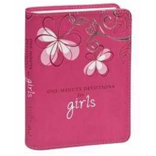 Christian Art Gifts 364799 One Minute Devotions for Girls One Minute Devotions Pink Luxleather