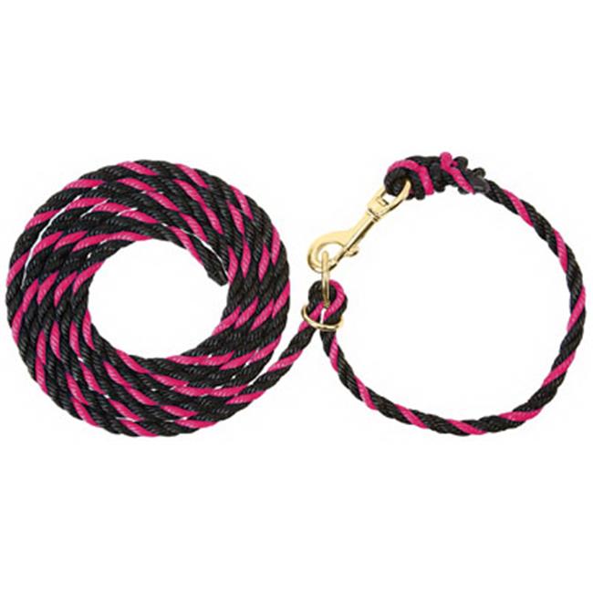 Weaver Leather 35-4041-PK-BK 0.5 in. X 10 Ft. Pink Fusion & Black Neck Rope