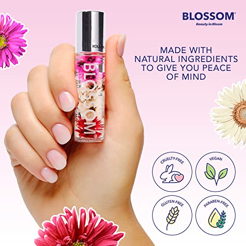 Blossom Scented Roll on Lip Gloss  Infused with Real Flowers  Made in USA  0.3 Fl. Oz./9ml  3 Pack Gift Set  Candy Cane  Gingerbread  Sugar Cookie thumbnail