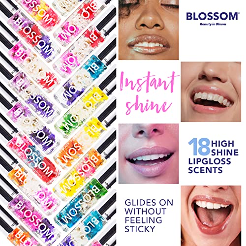 Blossom Scented Roll on Lip Gloss  Infused with Real Flowers  Made in USA  0.3 Fl. Oz./9ml  3 Pack Gift Set  Candy Cane  Gingerbread  Sugar Cookie thumbnail