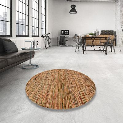 Brown Indoor Area Rug - Gracie Oaks Abstract Modern 4962 Area Rug Polyester/Wool in Brown, Size 84.0 W X 0.35 D in | Wayfair