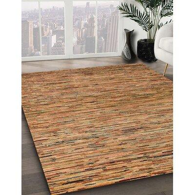 Brown Indoor Area Rug - Gracie Oaks Abstract Modern 4962 Area Rug Polyester/Wool in Brown, Size 84.0 W X 0.35 D in | Wayfair