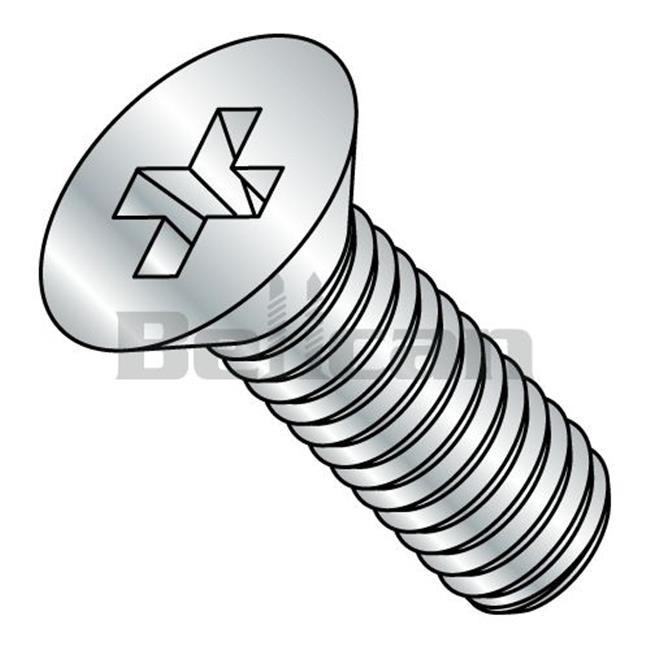 Shorpioen M645D965 M6-1.0 X 45 DIN 965 Metric Phillips Flat Machine Screw - Zinc - Box of 500