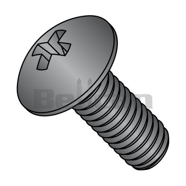 Shorpioen 1408MPTBZ 0.25-20 X 0.5 Phillips Fully Contour Truss Fully Threaded Machine Screw, Black - Zinc - Box of 3000