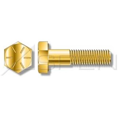Aspen Fasteners AMBO020-91612X112-001650 0.56 in-12 X 1.5 in. UNC Coarse Threaded Hex Head Cap Screws & Bolts, Grade 8 Steel - Yellow Zinc - 1650 Piec