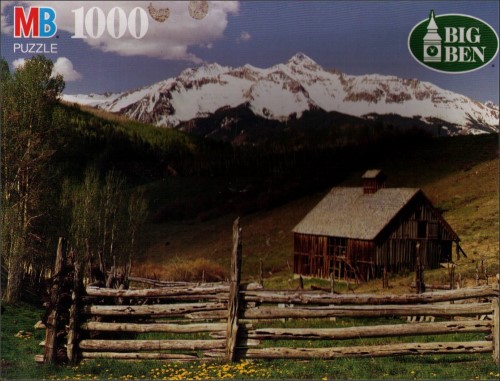 Big Ben Milton Bradley 1000 Piece Wilson Peak Colorado Vintage Puzzle 4962-22