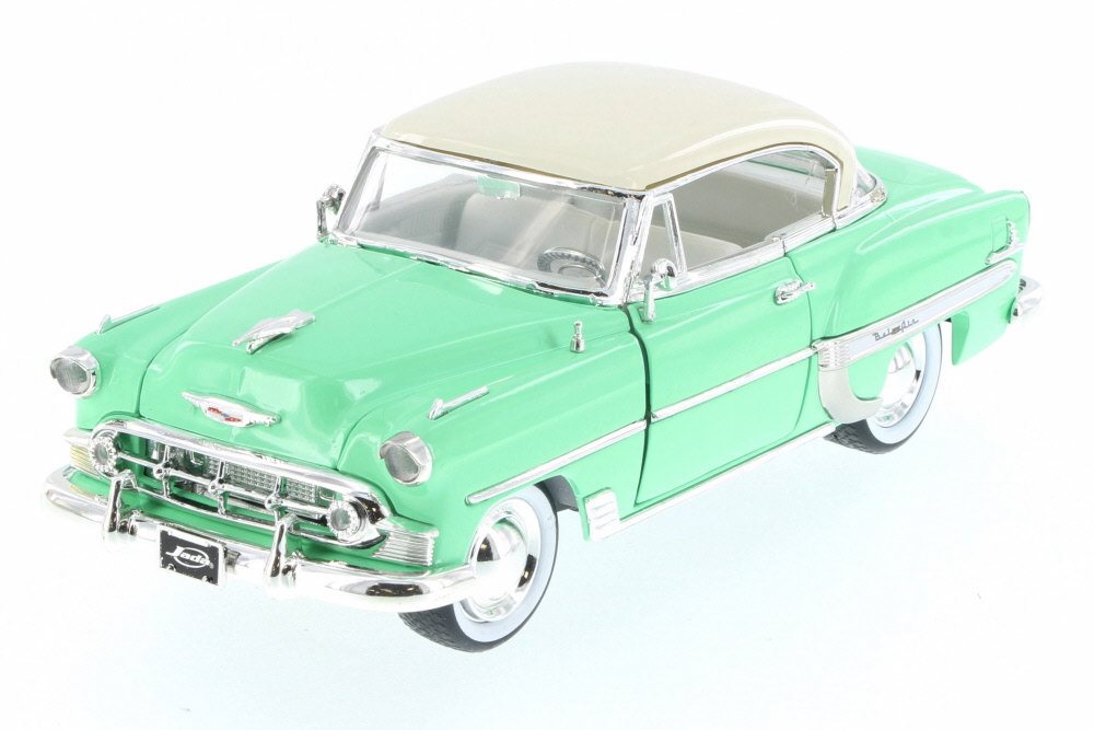 1953 Chevy Bel Air Hard Top W/ Baby Moon, Pastel Green - Jada 98884-MJ - 1/24 Scale Diecast Model Toy Car