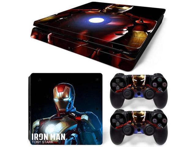 Iron Man Skin Sticker Protective Film for Slim PS4 Slim Console Controller Accessories GamePad Para(TN-PS4Slim-5797)