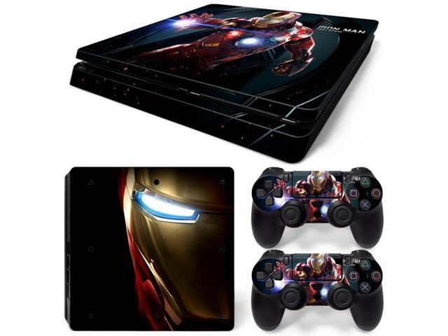 Iron Man Skin Sticker Protective Film for Slim PS4 Slim Console Controller Accessories GamePad Para(TN-PS4Slim-5796)