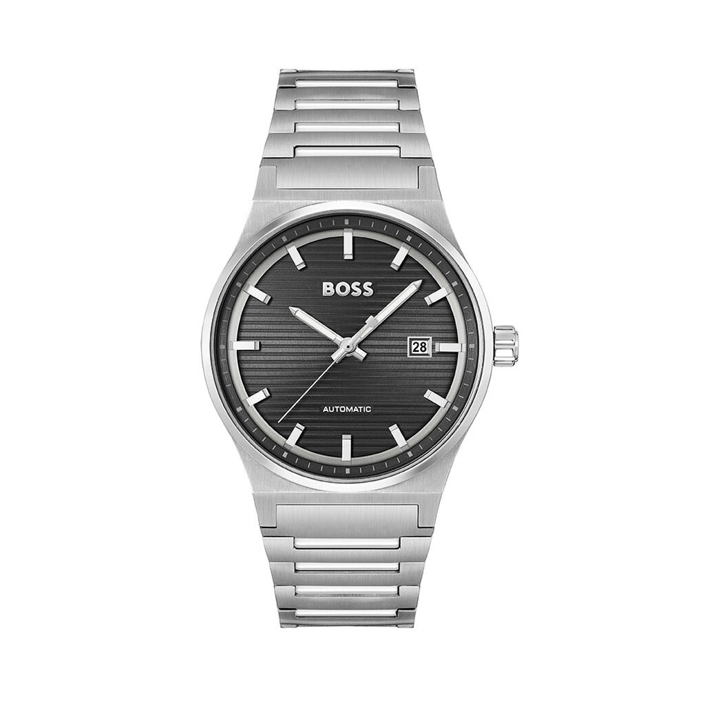 Hugo, Watches, Male, Gray, ONE SIZE, Stainless Steel Dress Watch