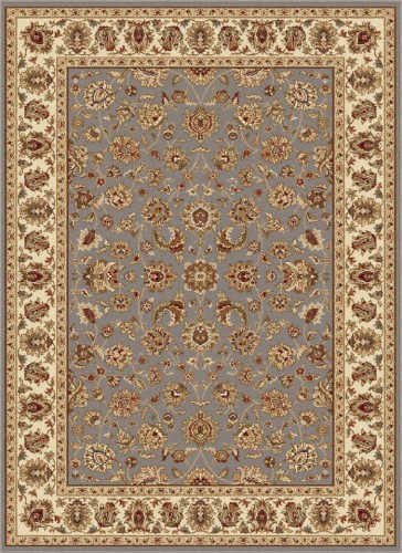 Potenza Essex Point Area Rug 5377 Traditional Blue Flowers Vines 5' 3' X 5' 3' Round