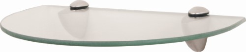 Shelf-Made KT-0134-812SN Curved Glass Shelf Kit  Satin Nickel  8-Inch