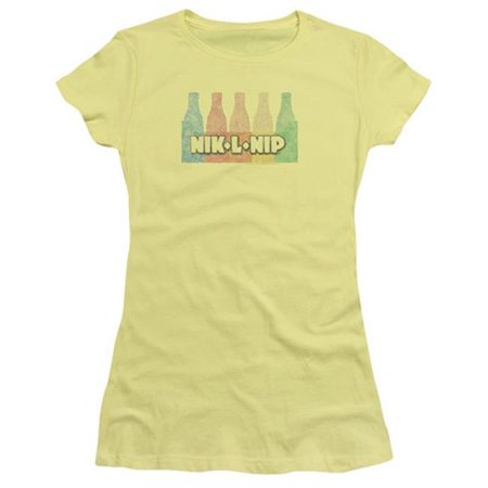 Trevco Dubble Bubble-Vintage - Short Sleeve Junior Sheer Tee - Banana, Extra Large