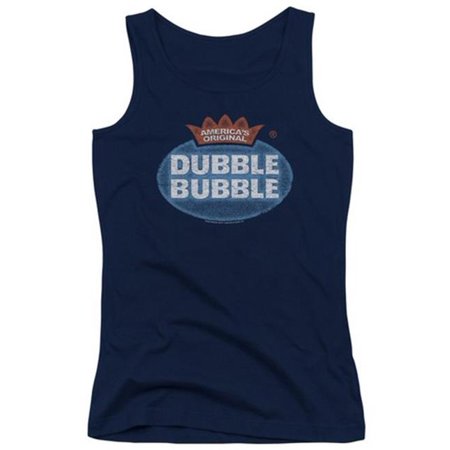 Trevco Dubble Bubble-Vintage Logo - Juniors Tank Top - Royal, Medium