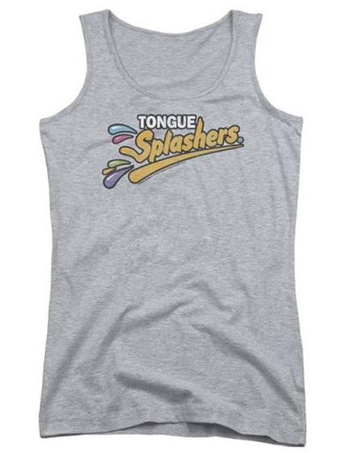Trevco Dubble Bubble-Tongue Splashers Logo - Juniors Tank Top - Athletic Heather & Small