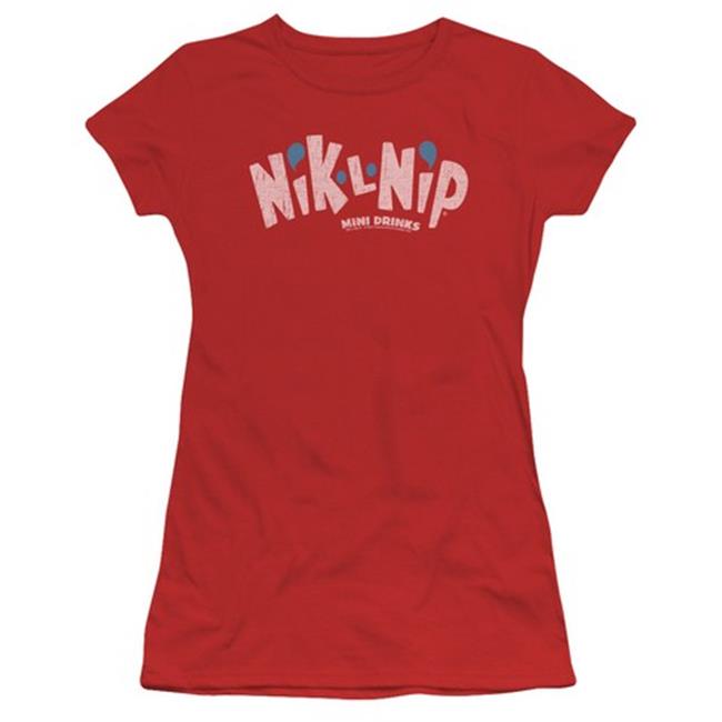 Trevco Dubble Bubble-Distressed Logo - Short Sleeve Junior Sheer Tee - Red  2X