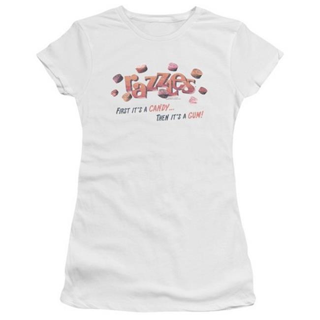 Trevco Dubble Bubble-a Gum and a Candy - Short Sleeve Junior Sheer Tee - White & 2X