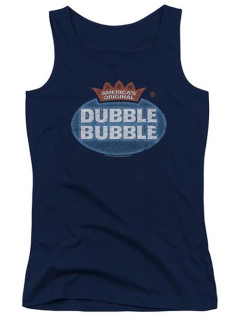 Trevco Dubble Bubble-Vintage Logo - Juniors Tank Top - Royal, Small
