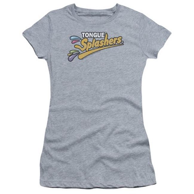 Trevco Dubble Bubble-Tongue Splashers Logo - Short Sleeve Junior Sheer Tee - Heather & Extra Large