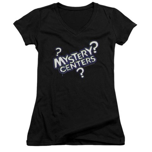 Trevco Dubble Bubble-Mystery Centers - Junior V-Neck Tee - Black  Small
