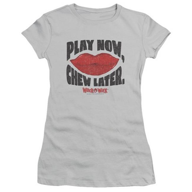 Trevco Dubble Bubble-Play Chew - Short Sleeve Junior Sheer Tee - Silver, 2X