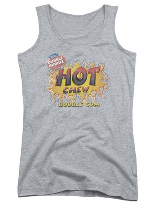 Trevco Dubble Bubble-Hot Chew - Juniors Tank Top - Athletic Heather & 2X