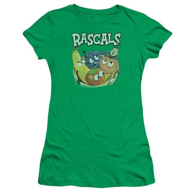 Trevco Dubble Bubble-Rascals - Short Sleeve Junior Sheer Tee - Kelly Green, 2X